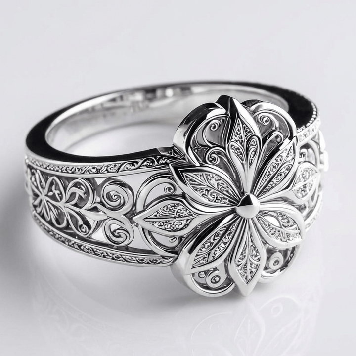 Silver Flower Zirconia Ring by Rose & Oliver - product image 1